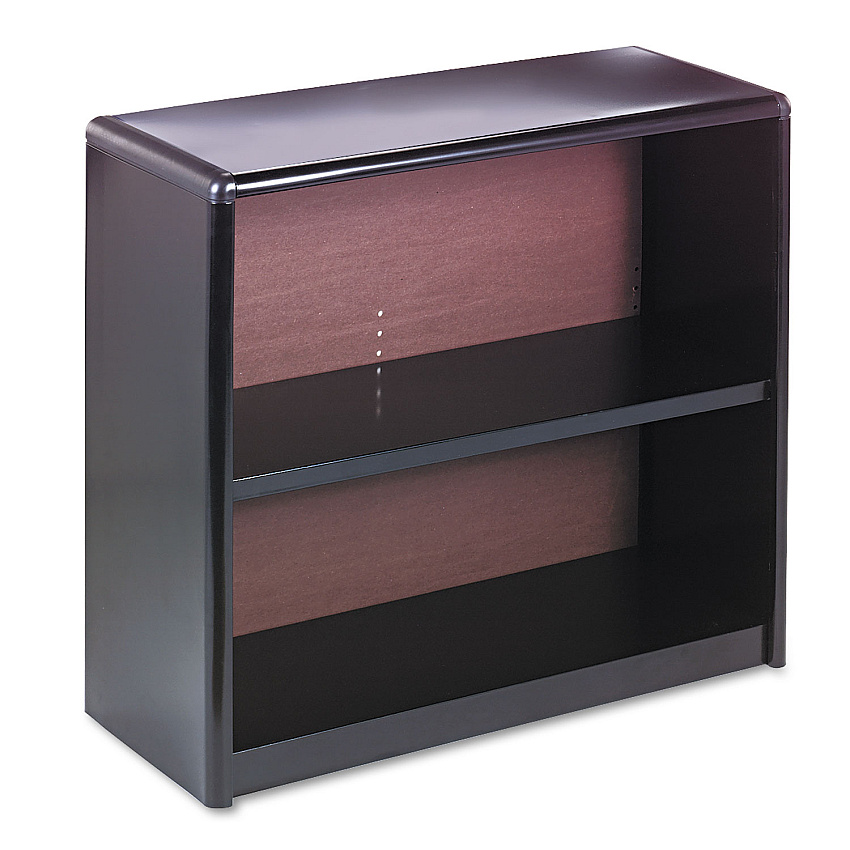 Safco Value Mate Series Metal Bookcase, Two-Shelf, 31.75w x 13.5d x 28h, Black (7170BL)