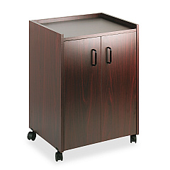 Safco Mobile Refreshment Center, One-Shelf, 23w x 18d x 31h, Mahogany (8953MH)