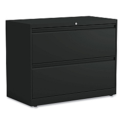 Alera Lateral File, 2 Legal/Letter-Size File Drawers, Black, 36" x 18" x 28" (ALEHLF3629BL)