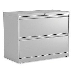 Alera Lateral File, 2 Legal/Letter-Size File Drawers, Light Gray, 36" x 18" x 28" (ALEHLF3629LG)