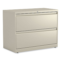 Alera Lateral File, 2 Legal/Letter-Size File Drawers, Putty, 36" x 18" x 28" (ALEHLF3629PY)