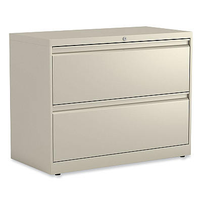 Alera Lateral File, 2 Legal/Letter-Size File Drawers, Putty, 36" x 18" x 28" (ALEHLF3629PY)