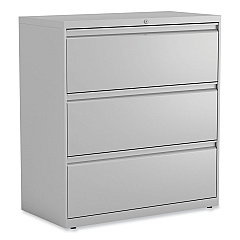 Alera Lateral File, 3 Legal/Letter/A4/A5-Size File Drawers, Light Gray, 36" x 18" x 39.5" (ALEHLF3641LG)