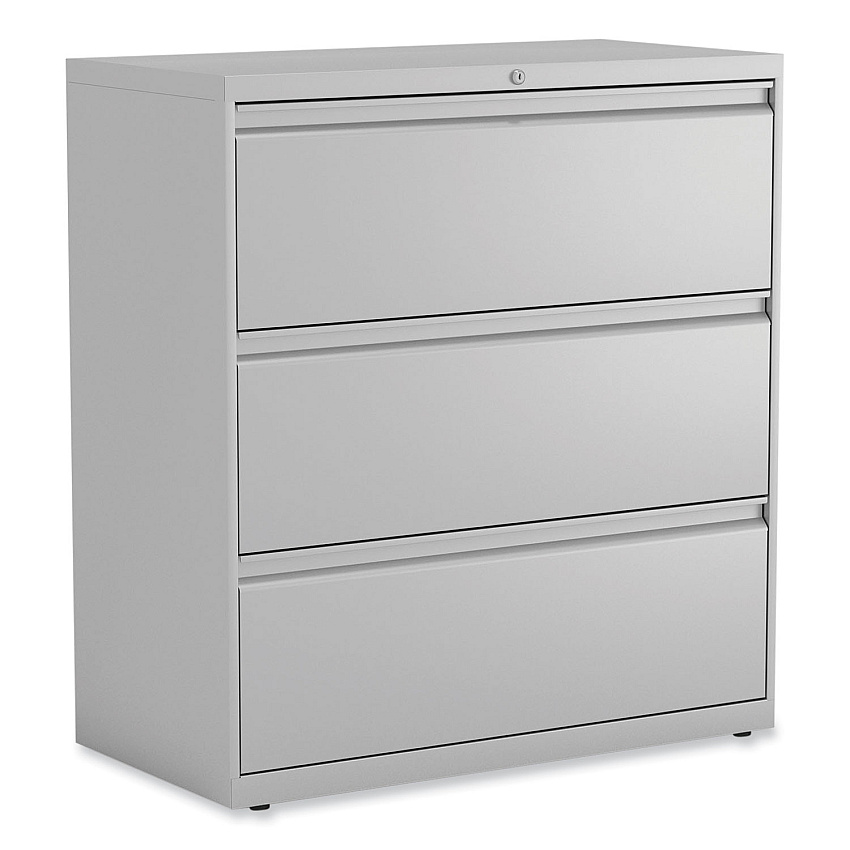 Alera Lateral File, 3 Legal/Letter/A4/A5-Size File Drawers, Light Gray, 36" x 18" x 39.5" (ALEHLF3641LG)