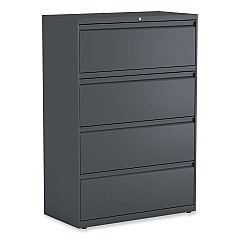 Alera Lateral File, 4 Legal/Letter/A4/A5-Size File Drawers, Charcoal, 36" x 18" x 52.5" (ALEHLF3654CC)