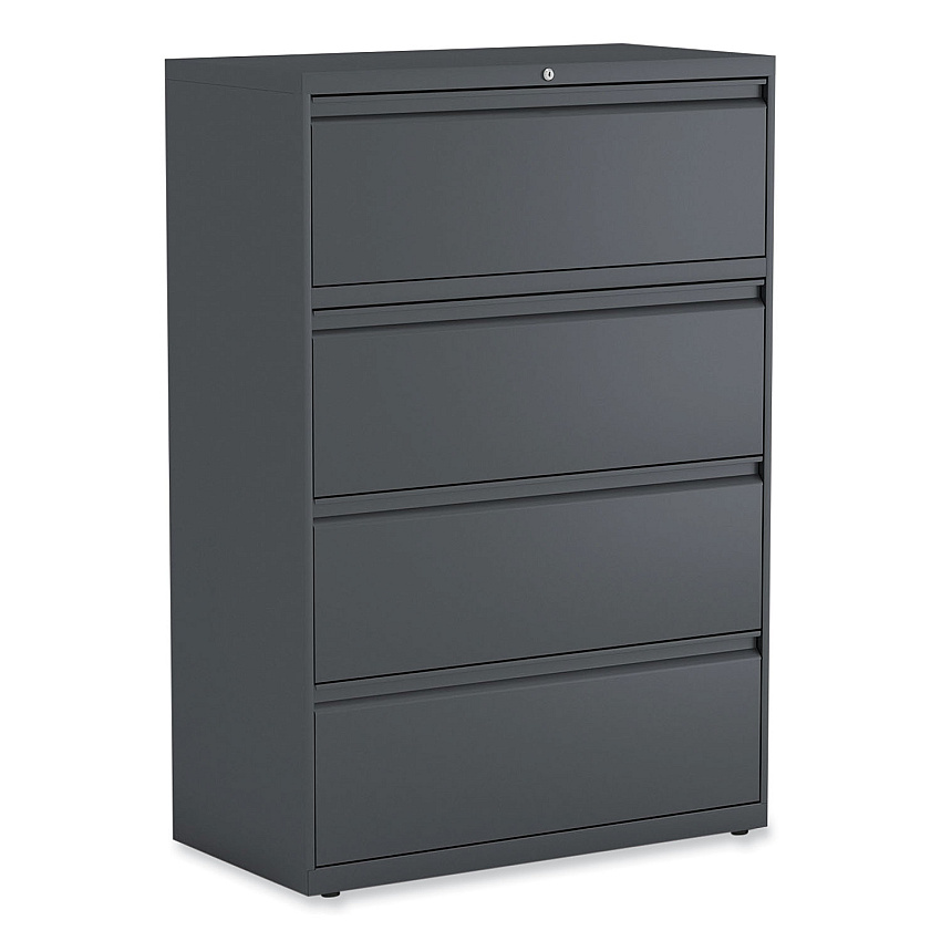 Alera Lateral File, 4 Legal/Letter/A4/A5-Size File Drawers, Charcoal, 36" x 18" x 52.5" (ALEHLF3654CC)