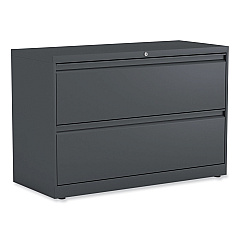 Alera Lateral File, 2 Legal/Letter-Size File Drawers, Charcoal, 42" x 18" x 28" (ALEHLF4229CC)