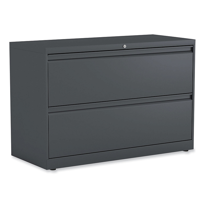 Alera Lateral File, 2 Legal/Letter-Size File Drawers, Charcoal, 42" x 18" x 28" (ALEHLF4229CC)