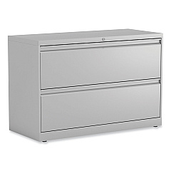Alera Lateral File, 2 Legal/Letter-Size File Drawers, Light Gray, 42" x 18" x 28" (ALEHLF4229LG)