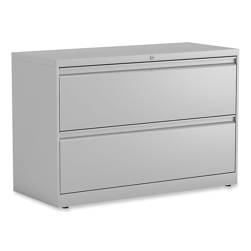 Alera Lateral File, 2 Legal/Letter-Size File Drawers, Light Gray, 42" x 18" x 28" (ALEHLF4229LG)