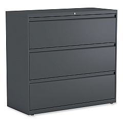 Alera Lateral File, 3 Legal/Letter/A4/A5-Size File Drawers, Charcoal, 42" x 18" x 39.5" (ALEHLF4241CC)