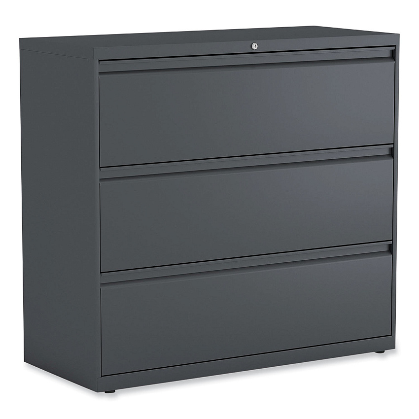 Alera Lateral File, 3 Legal/Letter/A4/A5-Size File Drawers, Charcoal, 42" x 18" x 39.5" (ALEHLF4241CC)