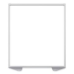 Ghent Floor Partition with Aluminum Frame, 48.06 x 2.04 x 53.86, White (MP544820)
