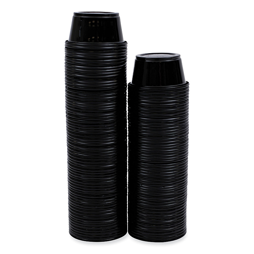 Boardwalk Souffle/Portion Cups, 2 oz, Polypropylene, Black, 20 Cups/Sleeve, 125 Sleeves/Carton (BWKPRTN2BL)