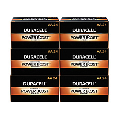 Duracell Power Boost CopperTop Alkaline AA Batteries, 144/Carton (MN1500BKD)
