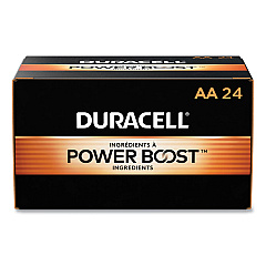 Duracell Power Boost CopperTop Alkaline AA Batteries, 24/Box (MN1500B24)