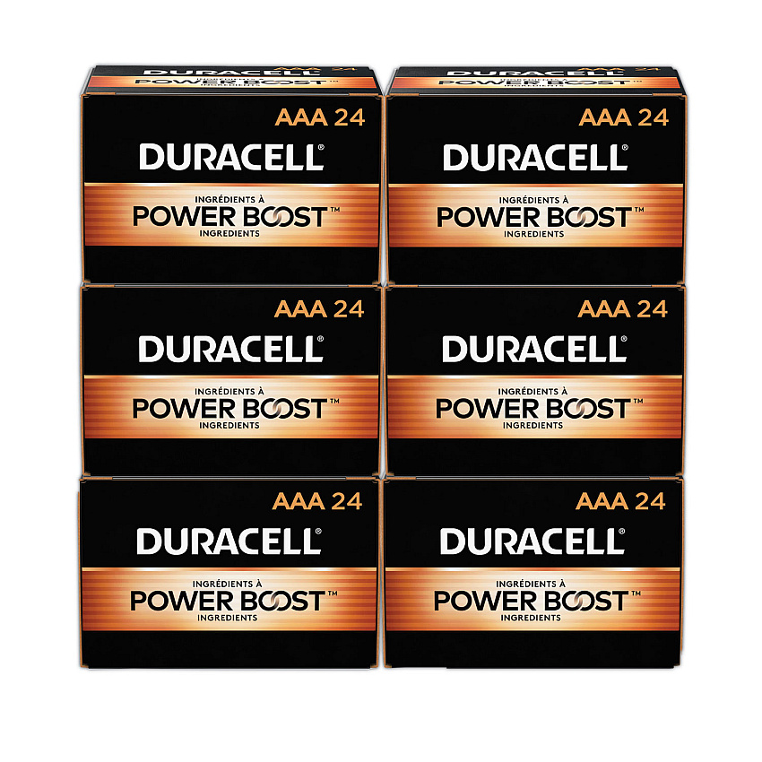 Duracell Power Boost CopperTop Alkaline AAA Batteries, 144/Carton (MN2400BKD)