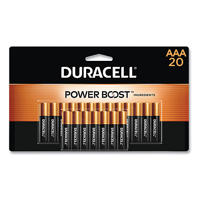 Duracell Power Boost CopperTop Alkaline AAA Batteries, 20/Pack (MN2400B20Z)