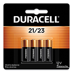 Duracell Specialty Alkaline Batteries, 21/23, 12 V, 4/Pack (MN21B4PK)