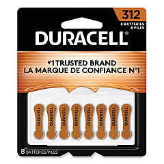 Duracell Hearing Aid Battery, #312, 8/Pack (DA312B8ZM09)