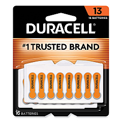 Duracell Hearing Aid Battery, #13, 16/Pack (DA13B16ZM09)