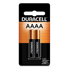 Duracell Specialty Alkaline AAAA Batteries, 1.5 V, 2/Pack (MX2500B2PK)