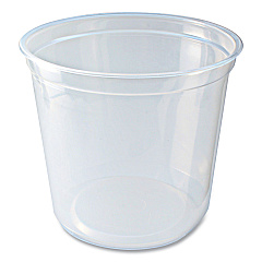 Fabri-Kal Microwavable Deli Containers, 24 oz, 4.6 Diameter x 4.1 h, Clear, Plastic, 500/Carton (PK24TC)