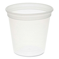 Pactiv Newspring DELItainer Microwavable Container, 24 oz, 4.55 x 4.55 x 4.35, Clear, Plastic, 480/Carton (YL5024)
