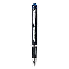 uni-ball Jetstream Stick Ballpoint Pen, Bold 1 mm, Blue Ink, Black Barrel (33922)