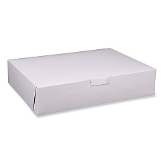 SCT Bakery Boxes, Standard, 19 x 14 x 4, White, Paper, 50/Carton (1929)