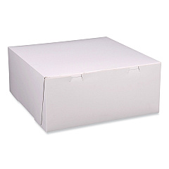 SCT Bakery Boxes, Standard, 12 x 12 x 5, White, Paper, 100/Carton (1587)