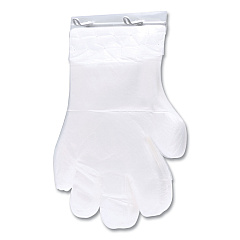 Inteplast Group Reddi-to-Go Poly Gloves on Wicket, One Size, Clear, 8,000/Carton (R2GOPE8K)