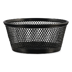 Universal Jumbo Mesh Storage Dish, 4.38" Diameter x 2"h, Black (UNV20014)