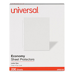 Universal Standard Sheet Protector, Economy, 8.5 x 11, Clear, 200/Box (UNV21123)