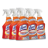 LYSOL Brand Kitchen Pro Antibacterial Cleaner, Citrus Scent, 22 oz Spray Bottle, 9/Carton (79556)