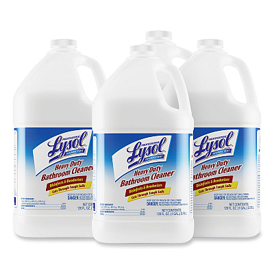 Professional LYSOL Brand Disinfectant Heavy-Duty Bathroom Cleaner Concentrate, 1 gal Bottle, 4/Carton (94201CT)