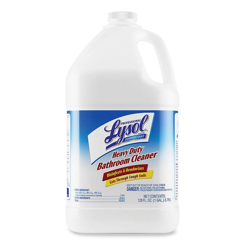 Professional LYSOL Brand Disinfectant Heavy-Duty Bathroom Cleaner Concentrate, Lime, 1 gal Bottle (94201EA)