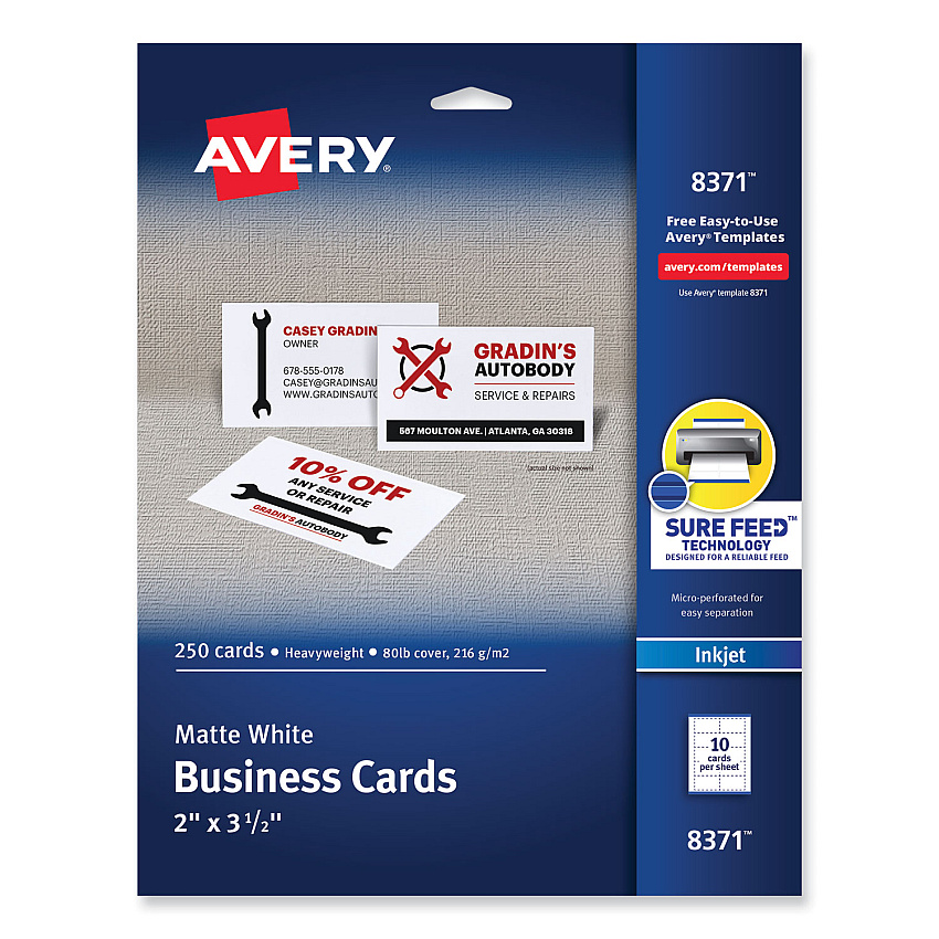 Avery 8371 Business Cards