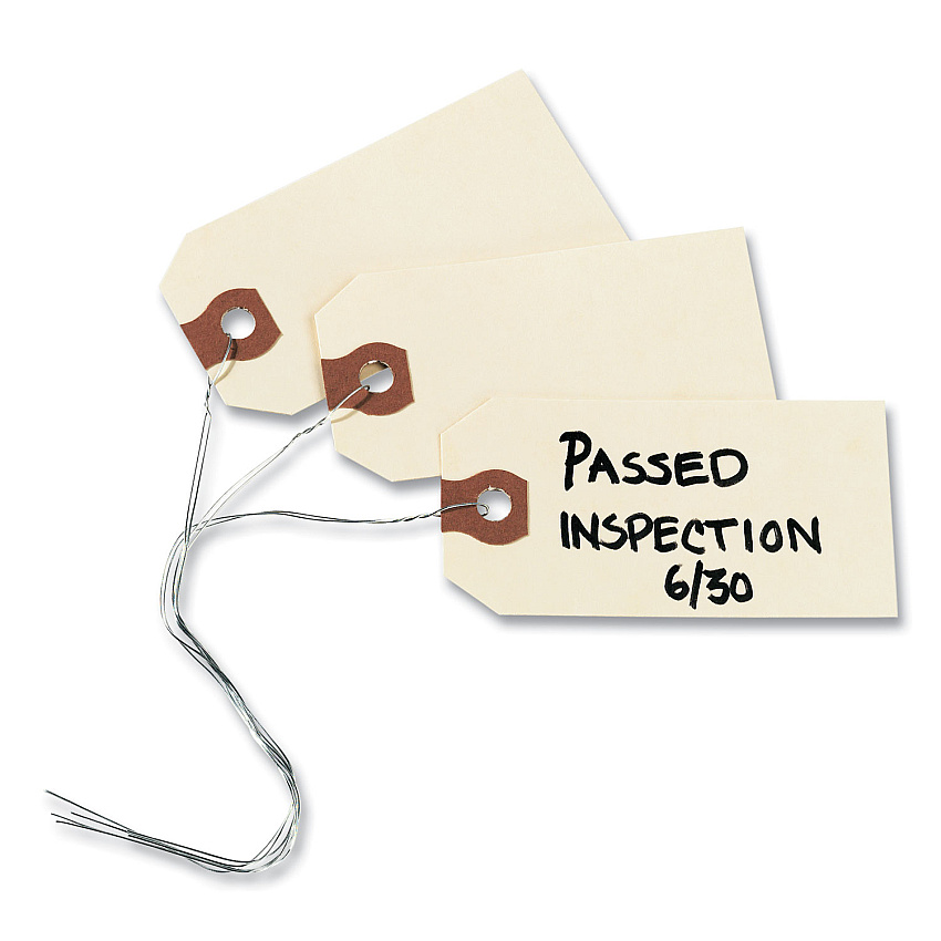 Avery Double Wired Shipping Tags, 11.5 pt. Stock, 3.25 x 1.63, Manila, 1,000/Box (12602)