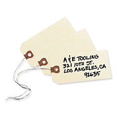 Avery Double Wired Shipping Tags, 11.5 pt. Stock, 4.25 x 2.13, Manila, 1,000/Box (12604)