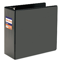 Samsill Nonstick D-Ring View Binder, 3 Rings, 5" Capacity, 11 x 8.5, Black (16400)