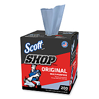 Scott Shop Towels, POP-UP Box, 1-Ply, 10 x 12, Blue, 200/Box, 8 Boxes/Carton (75190)