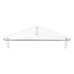 Compatible Kantek Glass Corner Monitor Riser, 19.7" x 11" x  3.25", Clear, Supports 40 lbs (MS390)