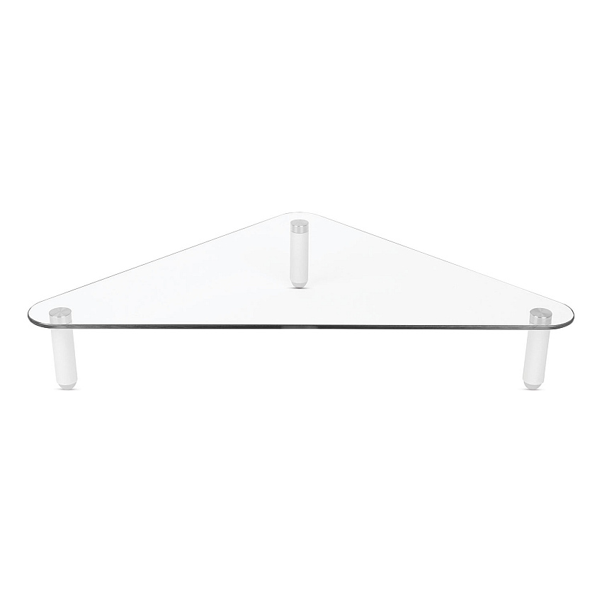 Compatible Kantek Glass Corner Monitor Riser, 19.7" x 11" x  3.25", Clear, Supports 40 lbs (MS390)