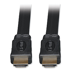 Tripp Lite High Speed HDMI Flat Cable, Ultra HD 4K, Digital Video with Audio (M/M), 6 ft, Black (P568006FL)