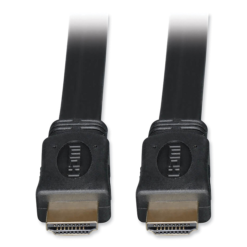 Tripp Lite High Speed HDMI Flat Cable, Ultra HD 4K, Digital Video with Audio (M/M), 6 ft, Black (P568006FL)