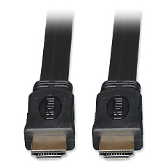 Tripp Lite High Speed HDMI Flat Cable, Ultra HD 4K, Digital Video with Audio (M/M), 3 ft, Black (P568003FL)