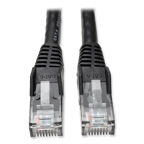 Tripp Lite CAT6 Gigabit Snagless Molded Patch Cable, 14 ft, Black (N201014BK)
