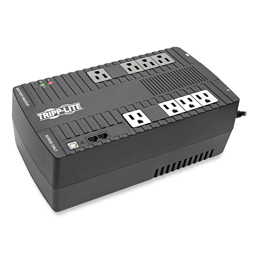 Tripp Lite AVR Series Ultra-Compact Line-Interactive UPS, USB, 8 Outlets, 550 VA, 420 J (AVR550U)