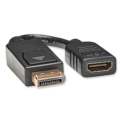 Tripp Lite Display Port to HDMI Adapter Cable, 6", Black (P136000)